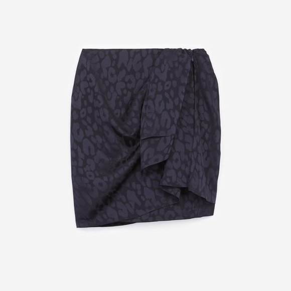 The Kooples - Navy Leo Jacquard Mini Skirt - Picture 2 of 4